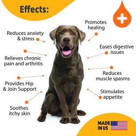 Hemp Oil for Dogs & Cats Large 2oz Bottle Made in USA Joint Pain