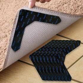 4/8pcs High Quality Non-slip Anti-drill Carpet Stickers Suitable For Living Room Dining Room Bathroom Rugs (Quantity: 8Pcs)